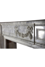 Maison Leon Van den Bogaert French Chic Vintage Marble Fireplace Surround