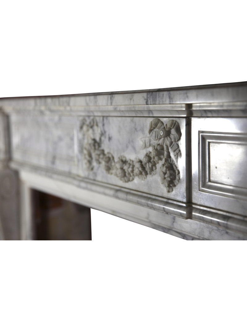 French Chique Vintage Marble Fireplace Surround