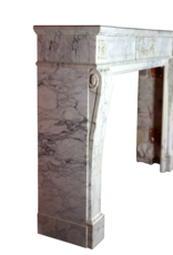 Maison Leon Van den Bogaert French Chic Vintage Marble Fireplace Surround