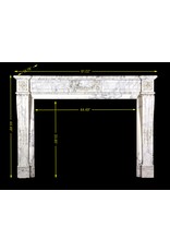 Maison Leon Van den Bogaert French Chic Vintage Marble Fireplace Surround