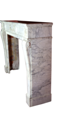Maison Leon Van den Bogaert French Chic Vintage Marble Fireplace Surround