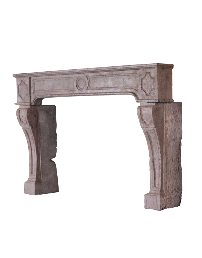 French Rustic Stone Fireplace Surround