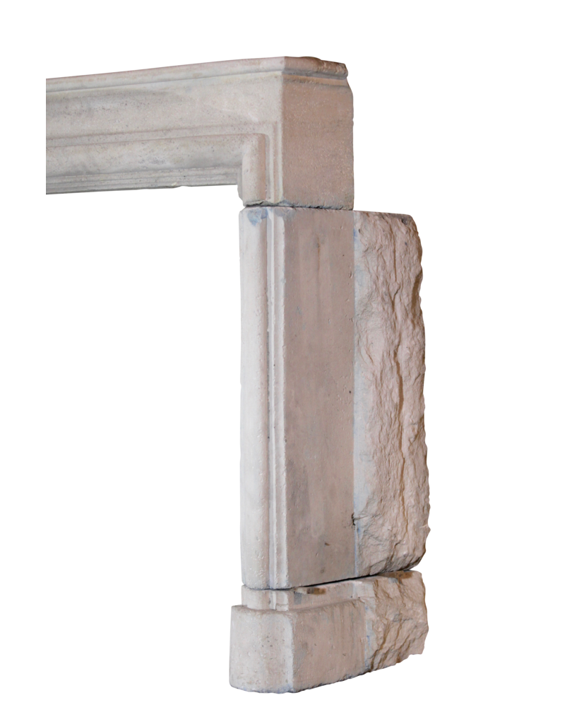 French Country Style Limestone Vintage Fireplace Surround