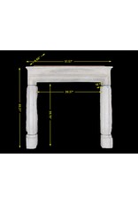 French Country Style Limestone Vintage Fireplace Surround