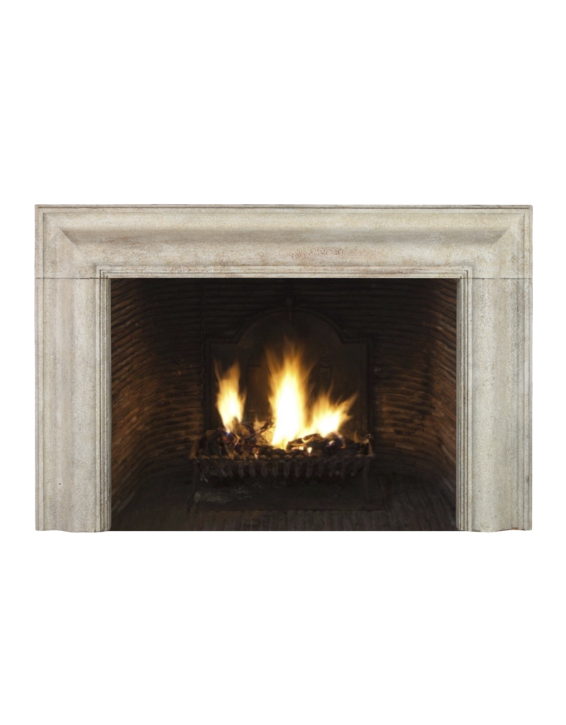 Bolection French Limestone Vintage Fireplace Surround