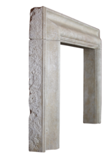 Maison Leon Van den Bogaert Bolection French Limestone Vintage Fireplace Surround