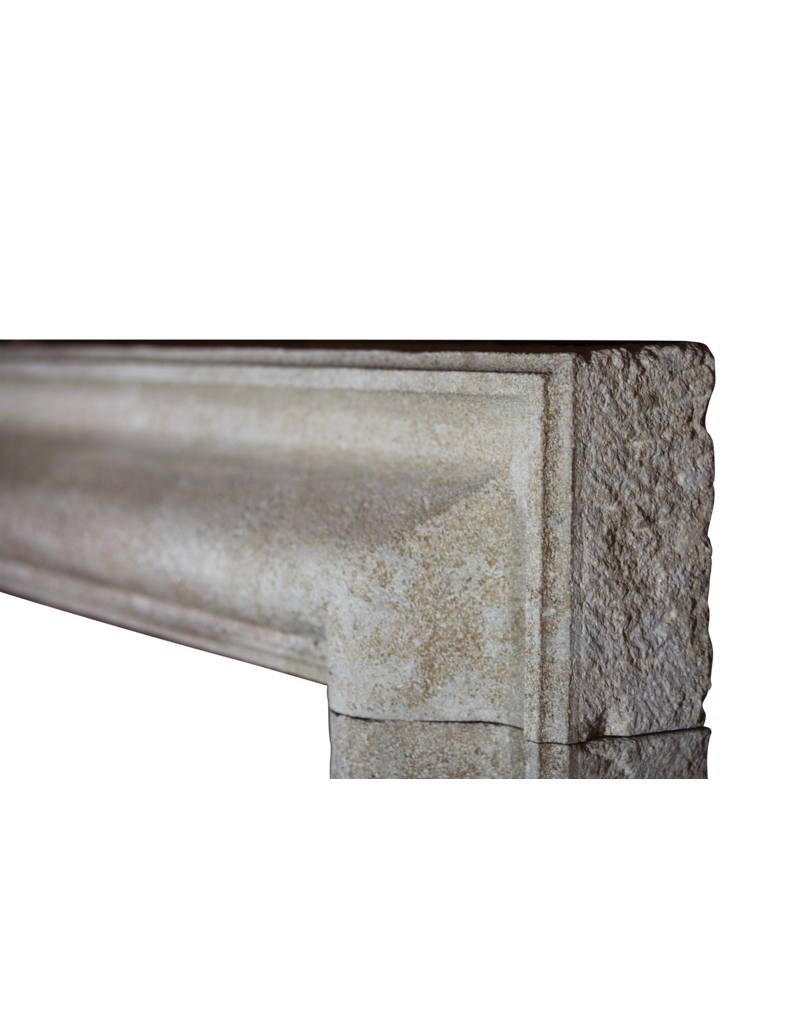 Bolection French Limestone Vintage Fireplace Surround