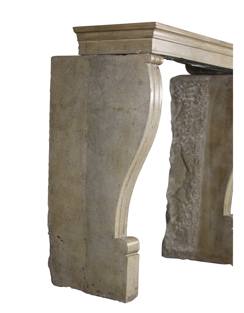 Maison Leon Van den Bogaert Small French Chic Antique Fireplace Surround