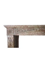 French Burgundy Antique Fireplace Surround