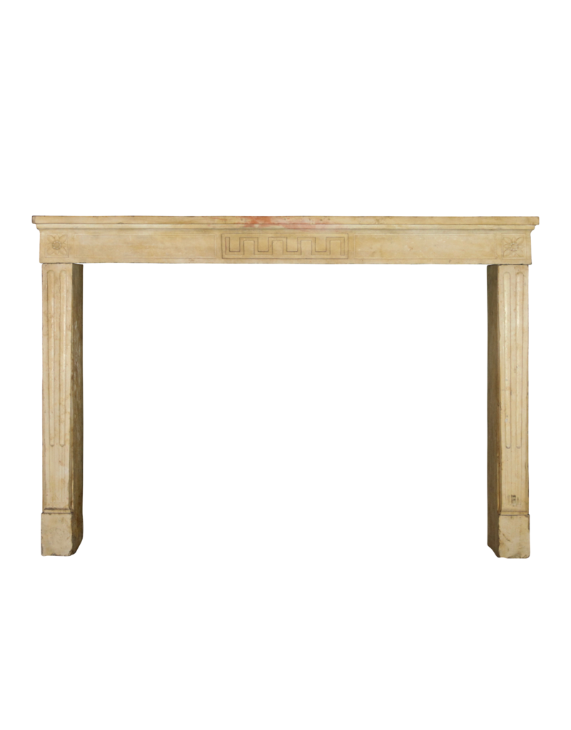 Classic Vintage French Limestone Fireplace Mantle