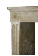 Classic Vintage French Limestone Fireplace Mantle