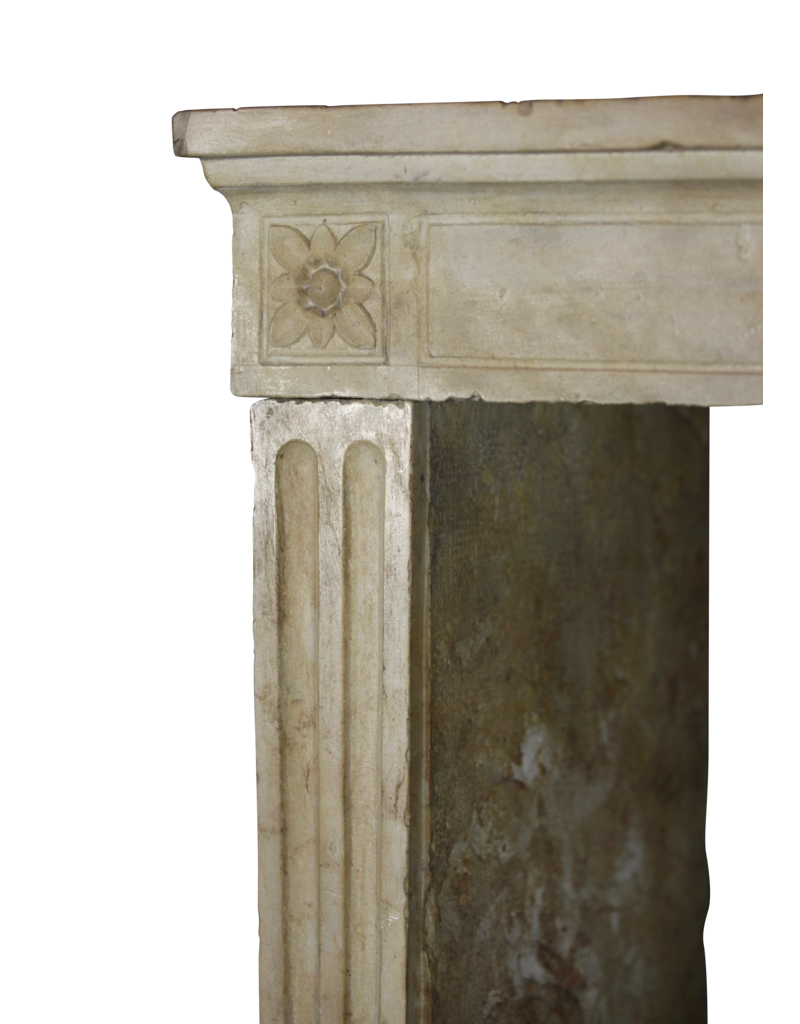 Classic Vintage French Limestone Fireplace Mantle