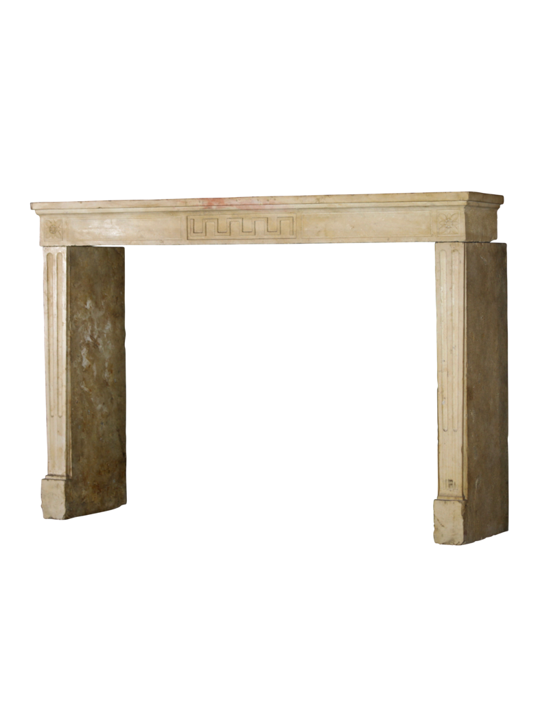 Classic Vintage French Limestone Fireplace Mantle