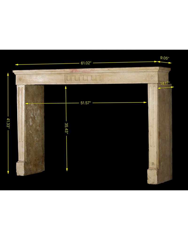 Klassische Weinlese-Französisch Kalkstein Kamin Verkleidung