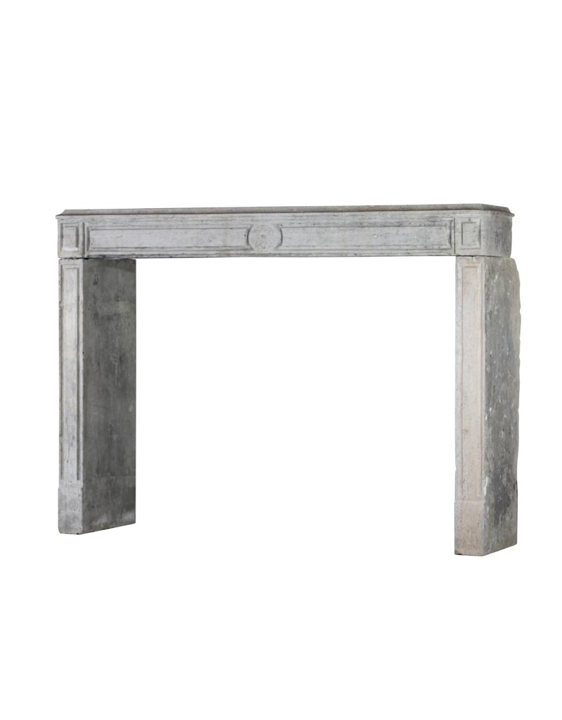 Rustic Bicolor French Antique Fireplace Surround With Star