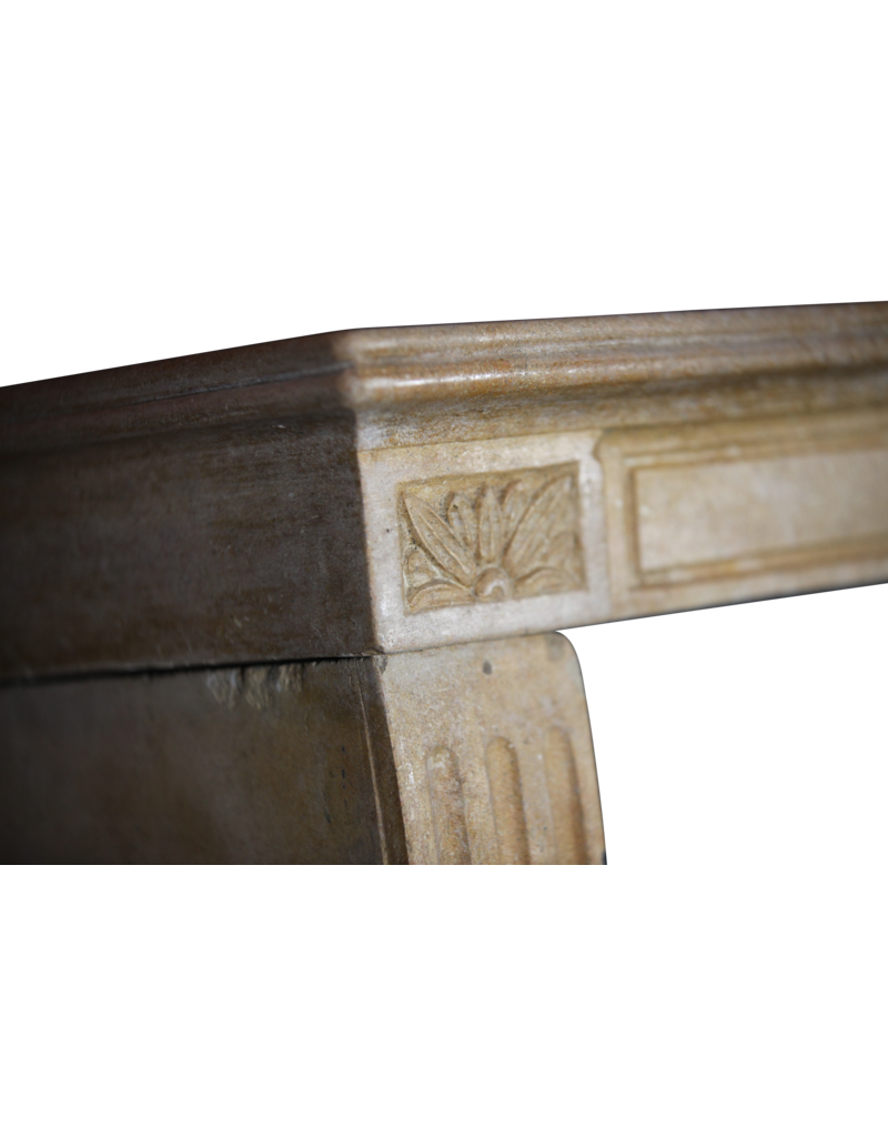 Maison Leon Van den Bogaert Feine antike Kaminverkleidung aus Marmor-Stein im klassischen Stil