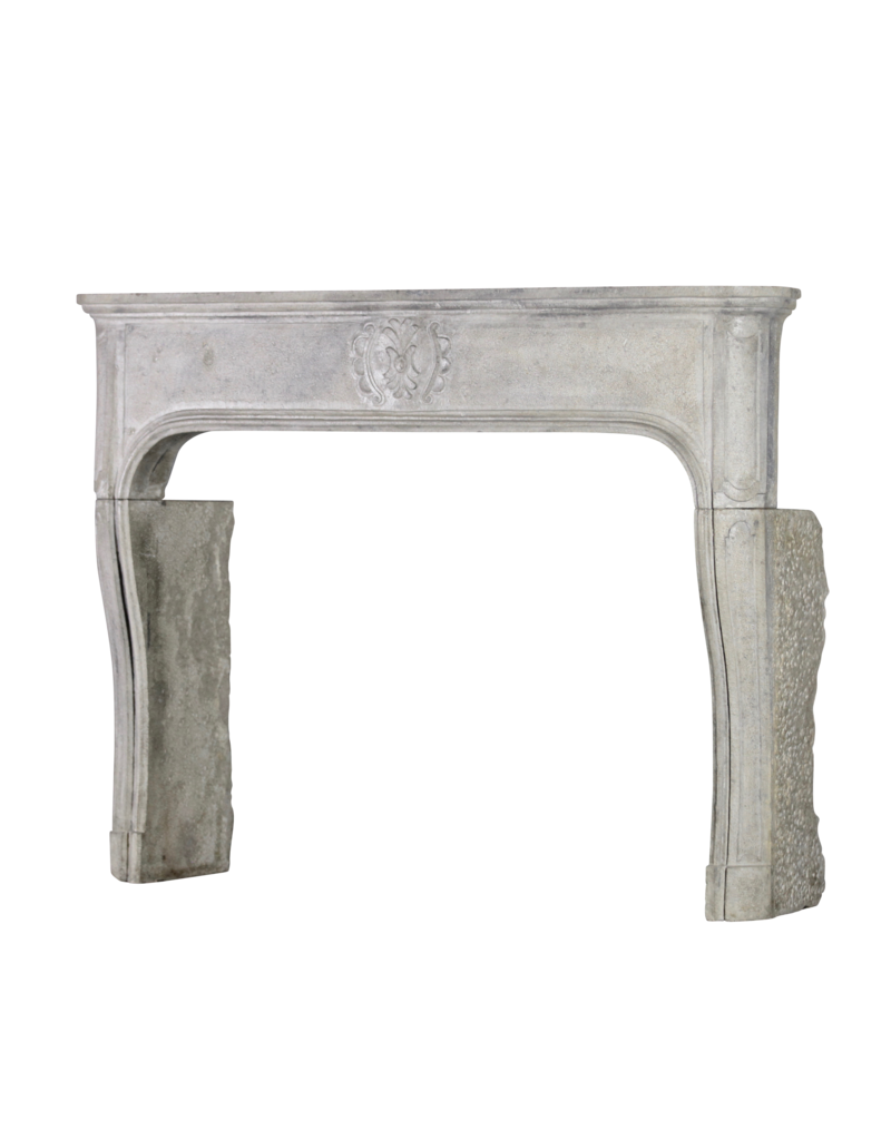 Maison Leon Van den Bogaert Chic French Antique Limestone Fireplace Surround