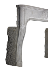 Maison Leon Van den Bogaert Chic French Antique Limestone Fireplace Surround