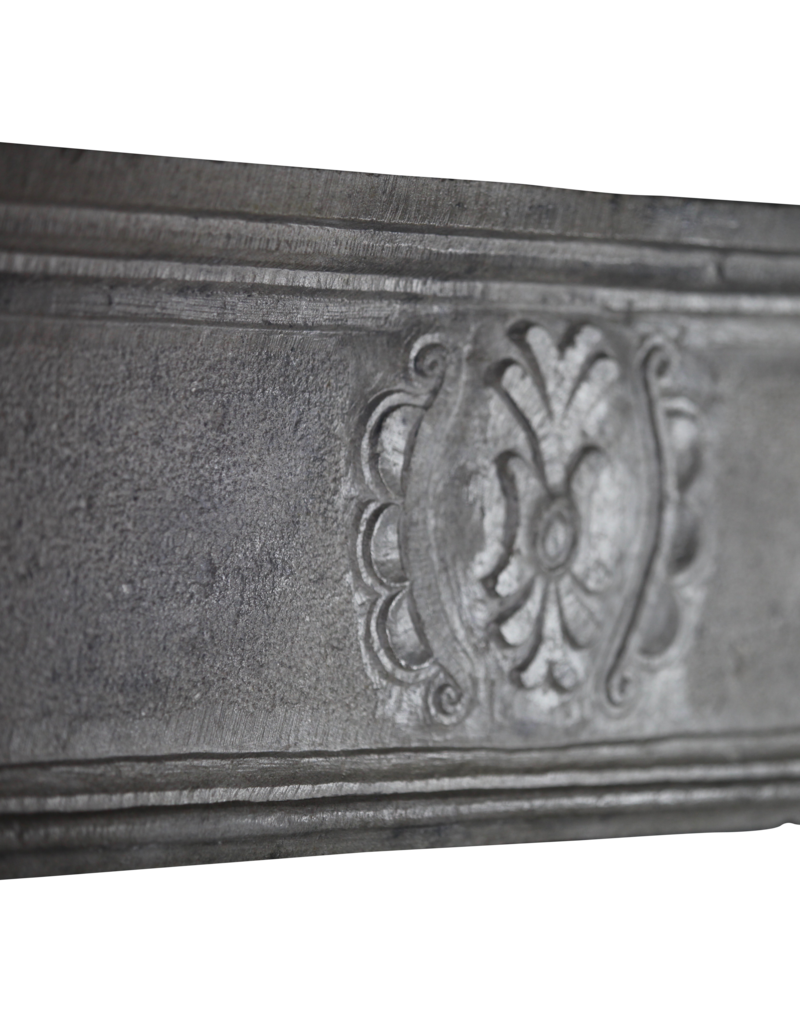 Maison Leon Van den Bogaert Chic French Antique Limestone Fireplace Surround