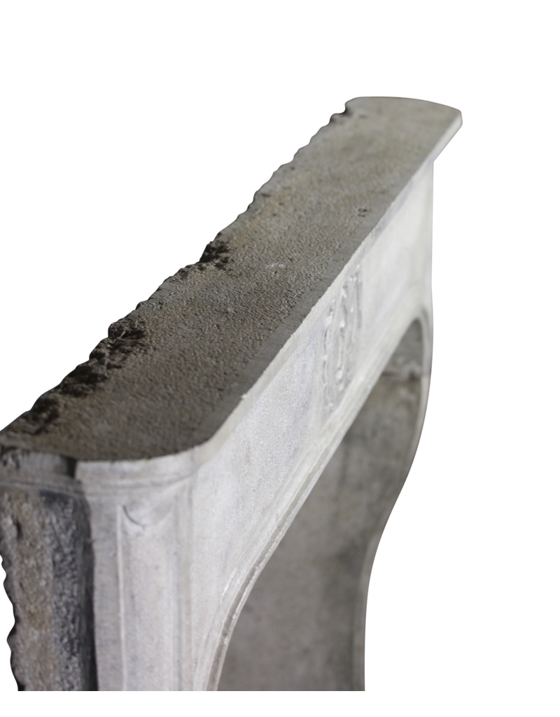 Maison Leon Van den Bogaert Chic French Antique Limestone Fireplace Surround
