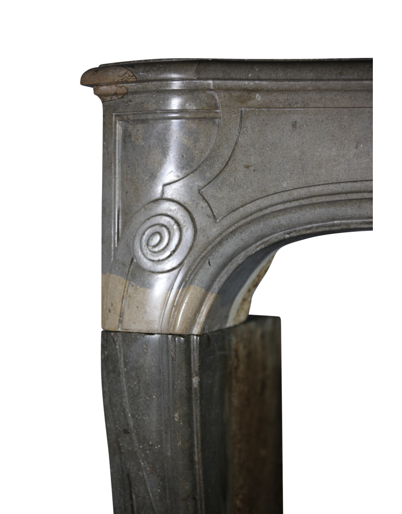 Grand French Bicolor Vintage Fireplace Surround