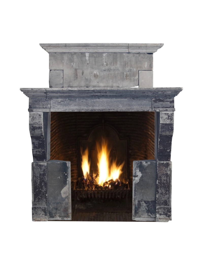 French Country Limestone Fireplace Surround