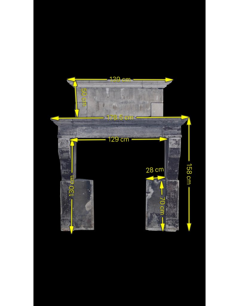 Antike Kalkstein Kamin im Französischem Landstil