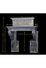 Antike Kalkstein Kamin im Französischem Landstil