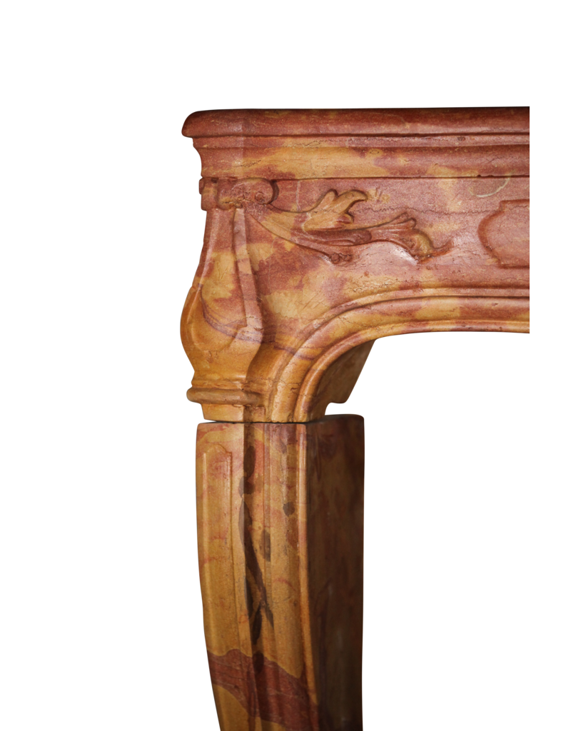 Maison Leon Van den Bogaert Klassische zweifarbige französische Vintage-Kaminumrandung aus dem 18. Jahrhundert