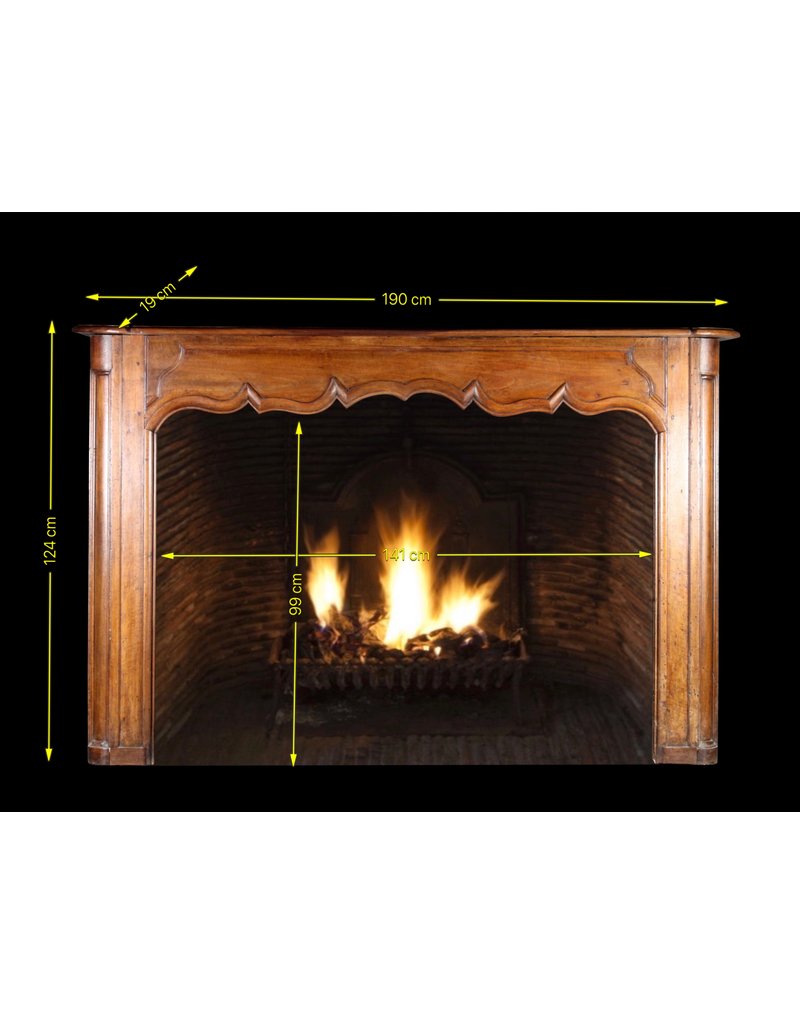 South French Wood Fireplace Surround