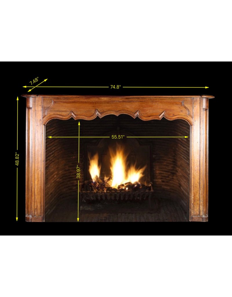 South French Wood Fireplace Surround