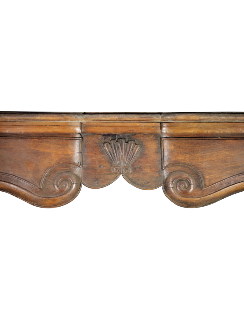 Maison Leon Van den Bogaert Large Manoir Style Walnut Fireplace Surround