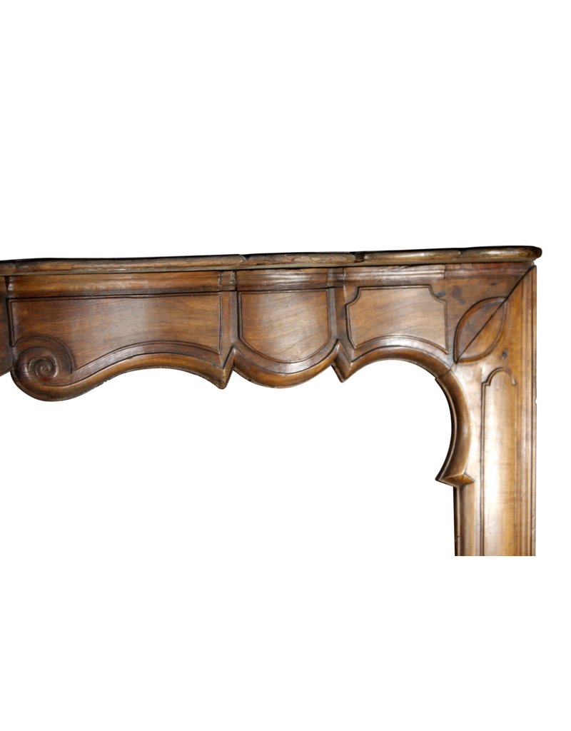 Large Manoir Style Walnut Fireplace Surround