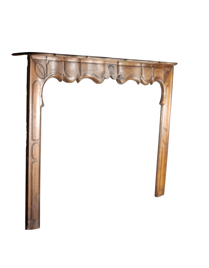 Maison Leon Van den Bogaert Large Manoir Style Walnut Fireplace Surround