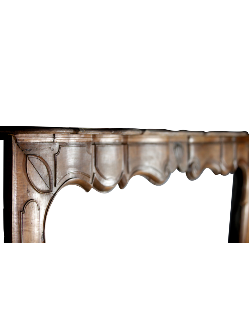 Maison Leon Van den Bogaert Large Manoir Style Walnut Fireplace Surround