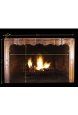 Maison Leon Van den Bogaert Large Manoir Style Walnut Fireplace Surround