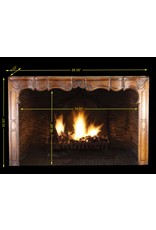 Large Manoir Style Walnut Fireplace Surround