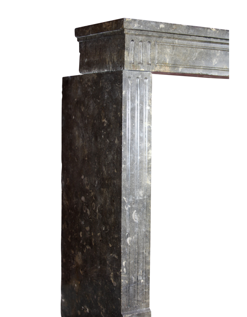 Maison Leon Van den Bogaert Timeless Chic French Fossil Stone Fireplace Surround