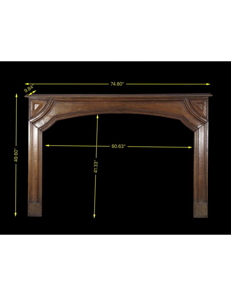 Classy French Walnut Vintage Fireplace Surround