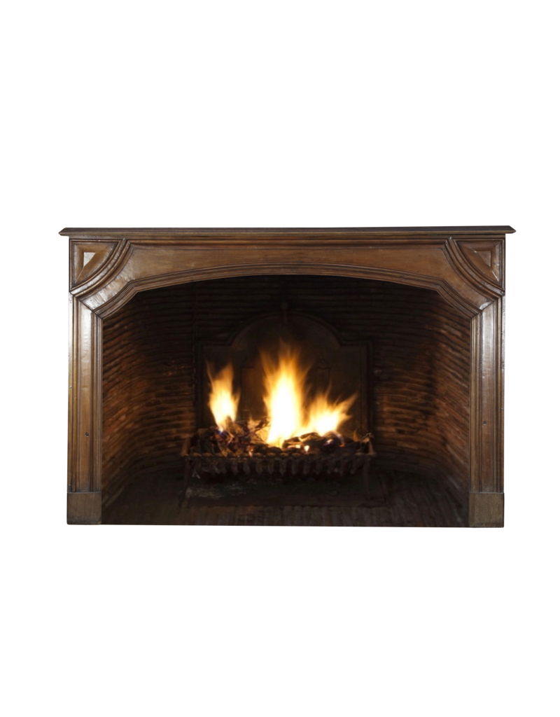 Classy French Walnut Vintage Fireplace Surround