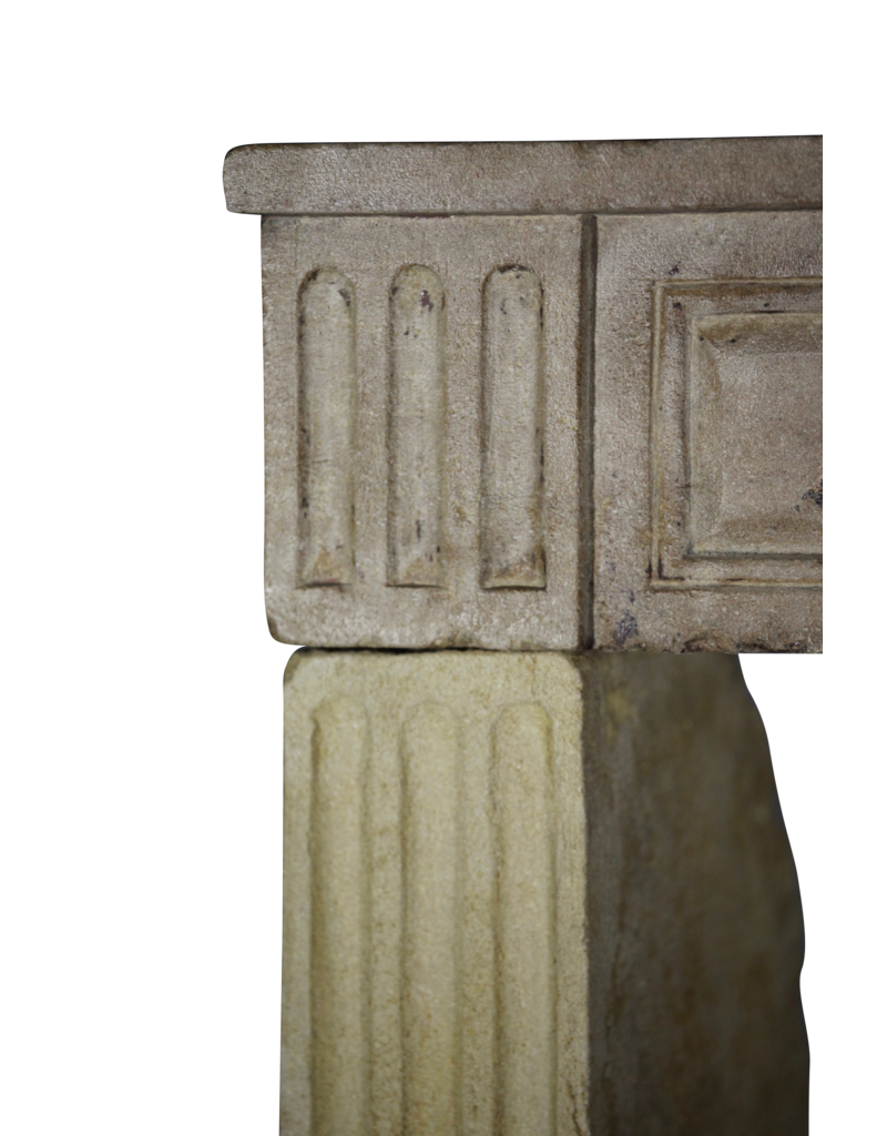 French Rustic Limestone Fireplace Surround