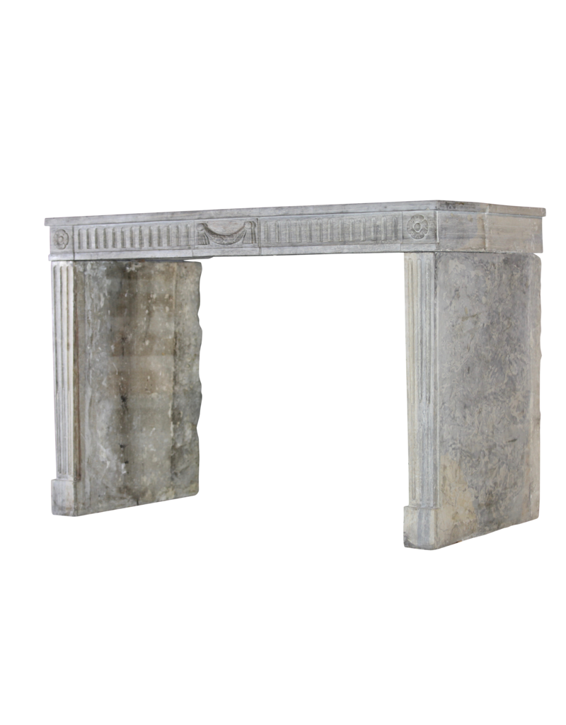 Grand French Bicolor Vintage Fireplace Surround