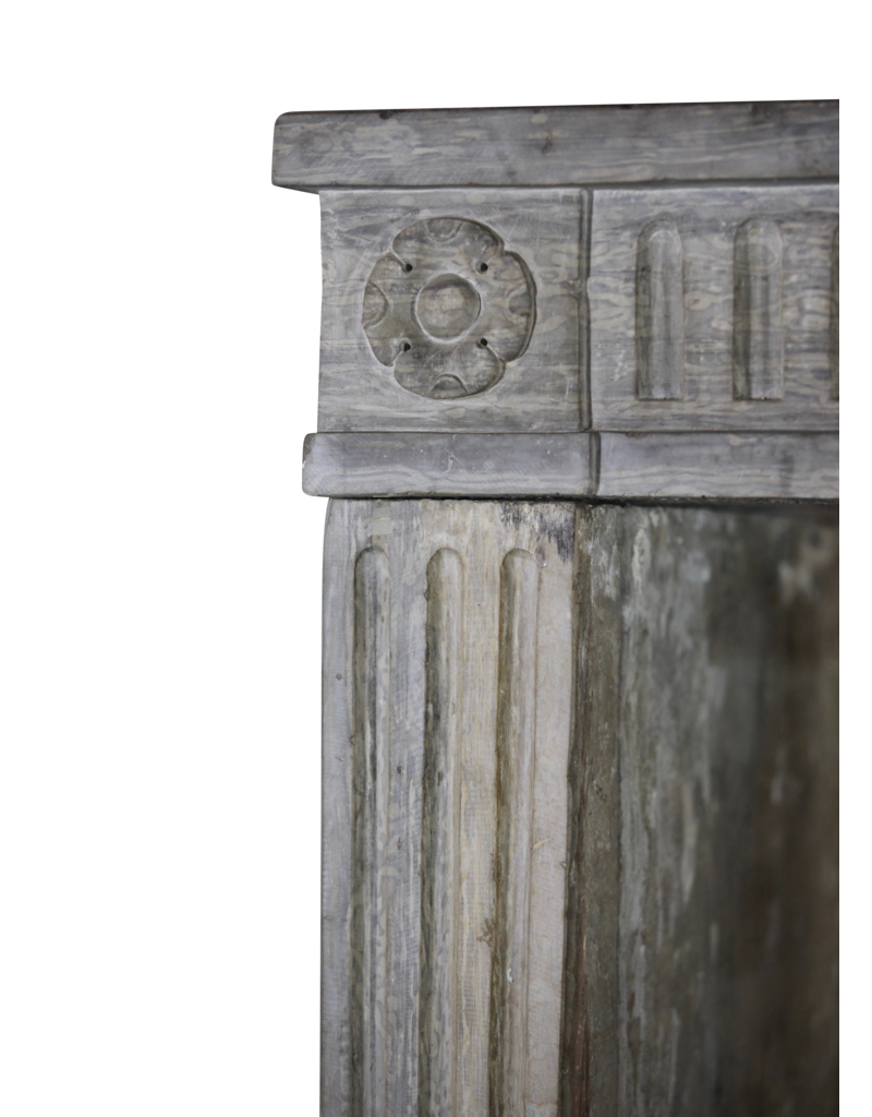 Grand French Bicolor Vintage Fireplace Surround