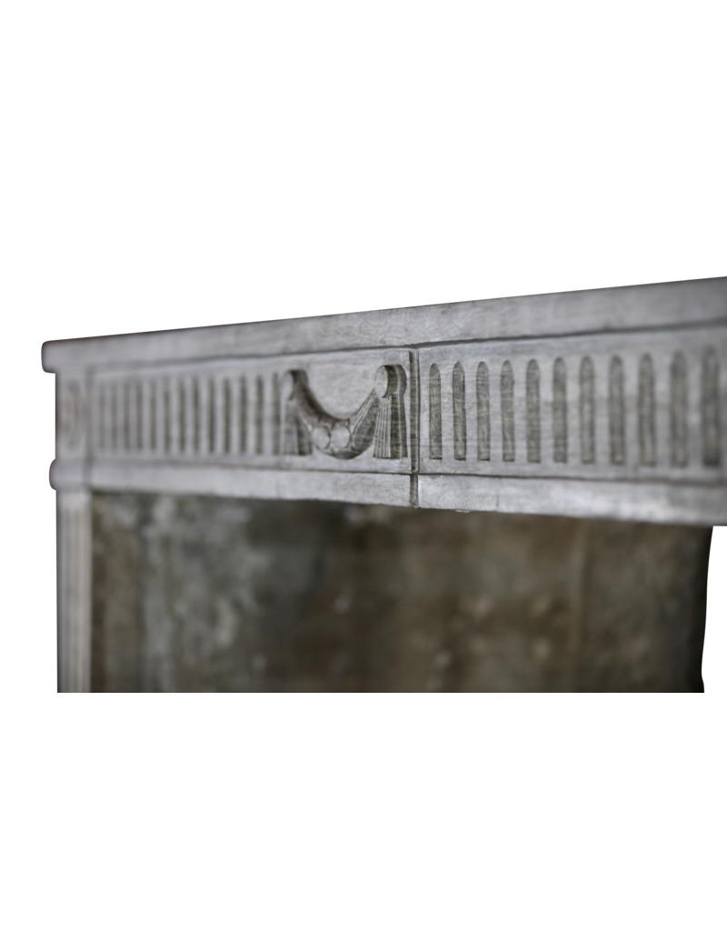 Grand French Bicolor Vintage Fireplace Surround