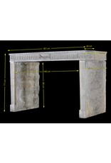 Grand French Bicolor Vintage Fireplace Surround