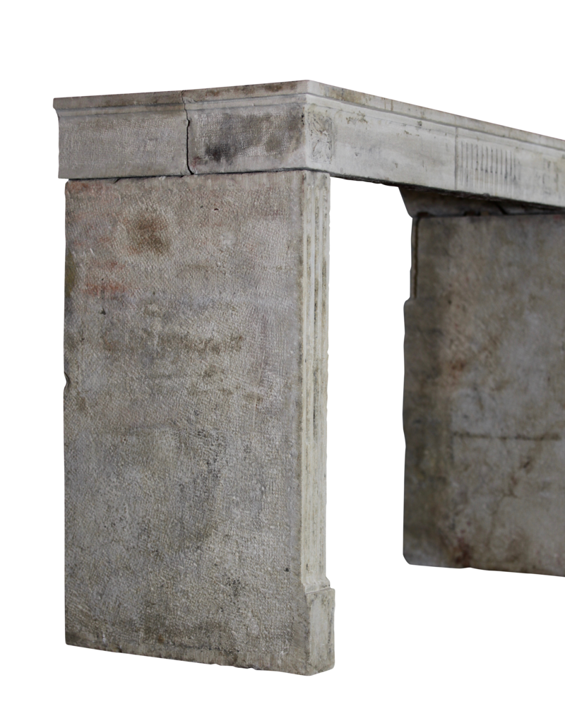 Rustic French Limestone Fireplace Surround