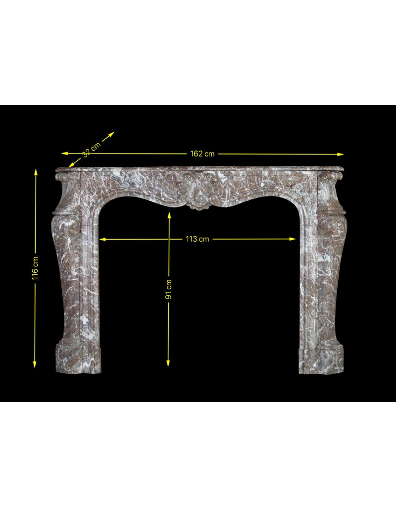 19Th Century Classic Belgian Marble Fireplace Surround