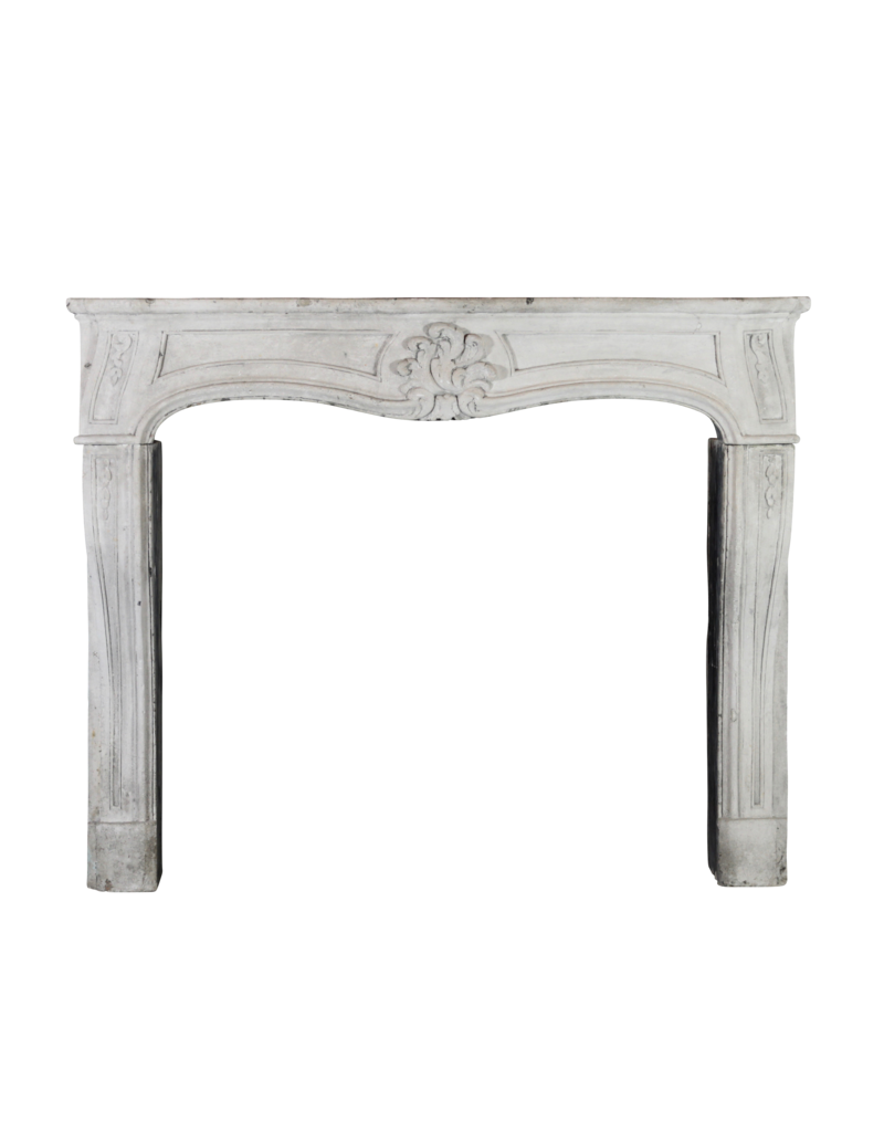 French 18Th Century Period Limestone Fireplace Surround