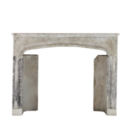 French Campagnard Limestone Fireplace Surround