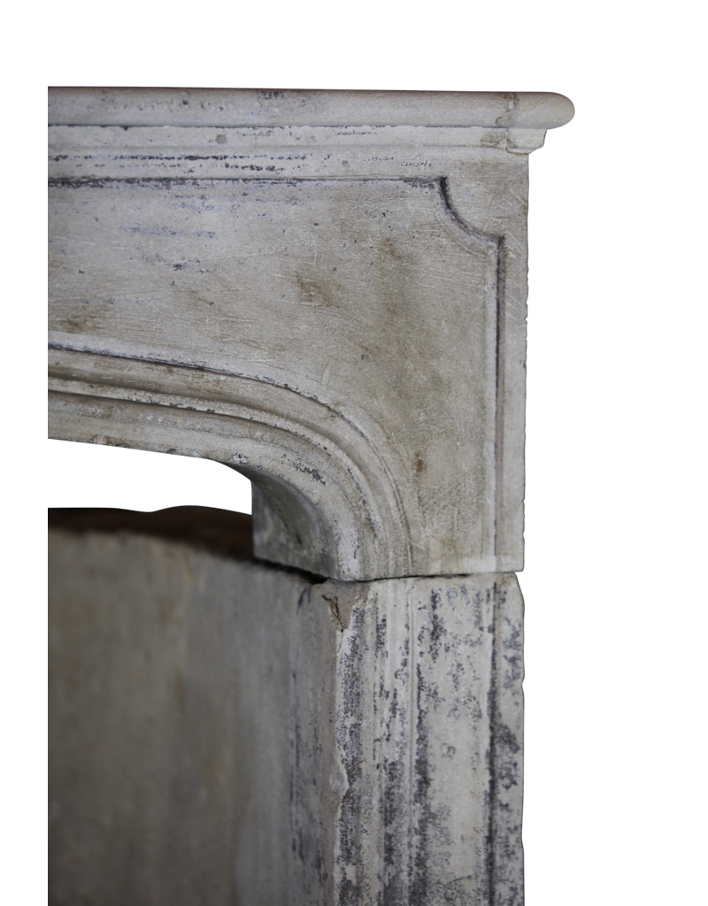 French Country Limestone Fireplace Surround